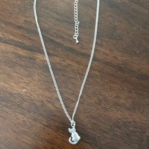Kitten Silver Charm Necklace